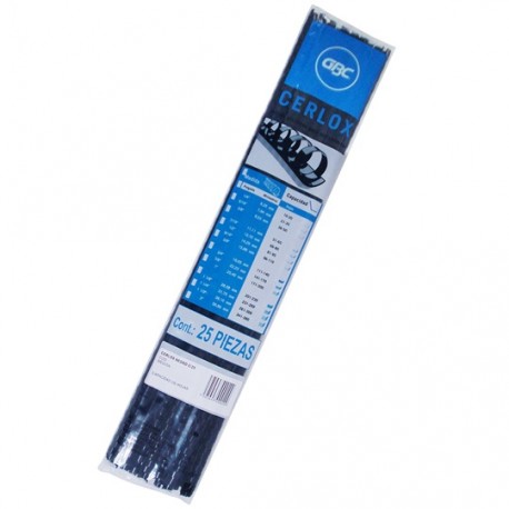 GUSANO DE PLASTICO GBC DE 5/16 PULGADA PASO 38 AROS HASTA 21 A 35 HOJAS COLOR NEGRO 1 PAQUETE CON 25 PIEZAS