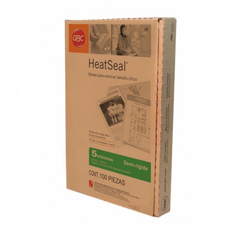 MICA TERMICA TAMAÑO OFICIO GBC M130252 FORMA SEMI-RIGIDA 5 MILESIMAS 1 PAQUETE CON 100 PIEZAS