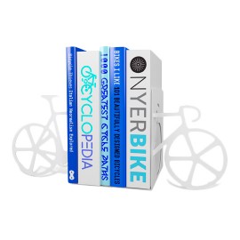 SUJETA LIBROS EN FORMA DE BICICLETA JUST MUSTARD DE METAL COLOR BLANCO