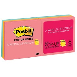 NOTA ADHESIVA REMOVIBLE POST IT 3301NEO COLORES NEON FORMA CUADRADA 600 HOJAS