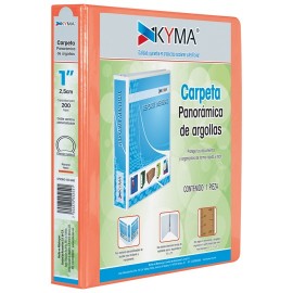 CARPETA DE VINIL PANORAMICA ARILLO EN O DE 1 PULGADA COLOR NARANJA KYMA KYMA 1 PIEZA