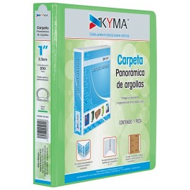 CARPETA DE VINIL COLOR ARILLO EN O DE 1 PULGADA COLOR VERDE KYMA KYMA 1 PIEZA