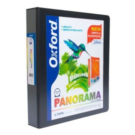 CARPETA DE VINIL PANORAMICA ARILLO EN O DE 0.5 PULGADAS COLOR NEGRO OXFORD PANORAMA 1 PIEZA