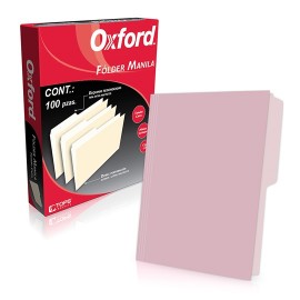 FOLDER DE PAPEL TAMAÑO CARTA TOPS PRODUCTS PENDAFLEX M750PIN TIPO 1/2 CEJA COLOR ROSA 1 PQ C/100 PZS