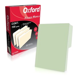 FOLDER DE PAPEL TAMAÑO CARTA TOPS PRODUCTS PENDAFLEX M750GRE TIPO 1/2 CEJA COLOR VERDE 1 PQ C/100 PZS