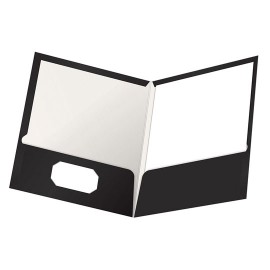 FOLDER DE PAPEL TAMAÑO CARTA TOPS PRODUCTS OXFORD 51706 TIPO PLASTIFICADO COLOR NEGRO 1 PQ C/25 PZS