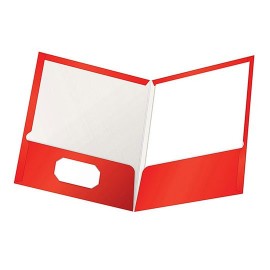 FOLDER DE PAPEL TAMAÑO CARTA TOPS PRODUCTS OXFORD 51711 TIPO PLASTIFICADO COLOR ROJO 1 PQ C/25 PZS