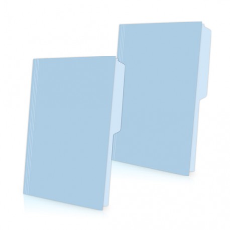 FOLDER DE PAPEL TAMAÑO OFICIO TOPS PRODUCTS PENDAFLEX M751BLU TIPO 1/2 CEJA COLOR AZUL 1 PQ C/100 PZS