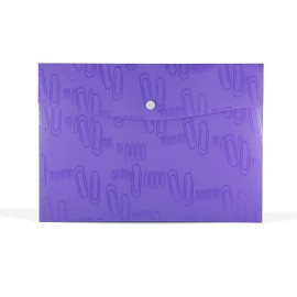 PORTADOCUMENTOS TIPO SOBRE OXFORD TAMAÑO CARTA DE POLIPROPILENO COLOR MORADO 1 PIEZA