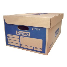CAJA PARA ARCHIVO TAMAÑO CARTA OXFORD DE CARTON DE 31 X 24 X 25 CM 1 PIEZA