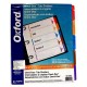 SEPARADOR OXFORD 200050 TAMAÑO CARTA CON 5 DIVISIONES DE PAPEL CON CEJAS MULTICOLOR 1 JUEGO