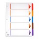 SEPARADOR OXFORD 200050 TAMAÑO CARTA CON 5 DIVISIONES DE PAPEL CON CEJAS MULTICOLOR 1 JUEGO