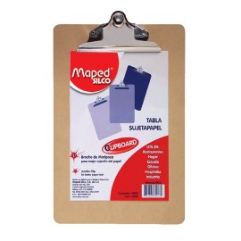 TABLA SUJETAPAPEL MAPED M35012 TAMAÑO CARTA DE PLASTICO CON BROCHE METALICO 1 PIEZA