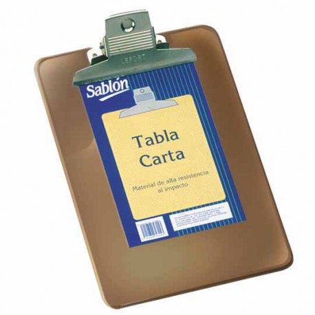 TABLA SUJETAPAPEL AZOR 2316HU TAMAÑO CARTA DE ACRILICO CON BROCHE METALICO 1 PIEZA