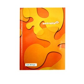 CUADERNO FORMA FRANCESA RAYA ESTRELLA DE 96 HOJAS PASTA DURA TIPO COSIDO 1 PIEZA