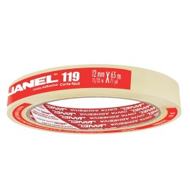 CINTA ADHESIVA CORTE FACIL JANEL 119 TRANSPARENTE DE 12 MM X 65 M 1 PZA