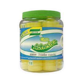 CINTA ADHESIVA CORTE FACIL DEVEK 700 TRANSPARENTE DE 12 MM X 10 M BOTE CON 72 PIEZAS
