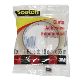 CINTA ADHESIVA DE POLIPROPILENO SCOTCH BOPP TRANSPARENTE DE 18 MM X 65 M 1 PZA