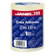 CINTA ADHESIVA CORTE FACIL JANEL 255 TRANSPARENTE DE 12 MM X 65 M BLISTER CON 10 PZAS