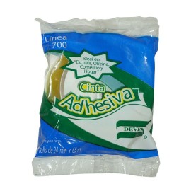 CINTA ADHESIVA CORTE FACIL DEVEK 700 TRANSPARENTE DE 24 MM X 65 M 1 PZA