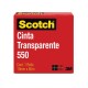 CINTA ADHESIVA CORTE FACIL SCOTCH 550 TRANSPARENTE DE 19 MM X 65 M 1 PZA
