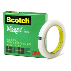 CINTA ADHESIVA MAGICA SCOTCH 810 DE 18 MM X 65 M 1 PZA
