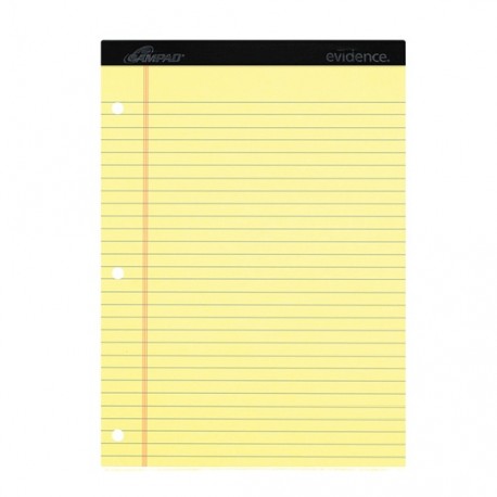 BLOCK DE RAYA OXFORD COLOR AMARILLO TAMAÑO CARTA DE 50 HOJAS