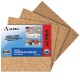 TABLERO DE CORCHO ALFRA 6768 COLOR CAFE 30 X 30 CM 1 PIEZA