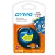 CINTA PARA ROTULADOR DYMO LETRATAG COLOR NEGRO SOBRE COLOR AMARILLO TAMAÑO 12MM X 4M