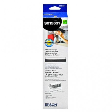 CINTA COLOR NEGRO EPSON S015631 PARA MATRIZ DE PUNTO 1 PIEZA
