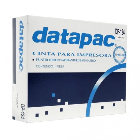 CINTA COLOR NEGRO DATAPAC DP-124 PARA AP200/SP200/212FC/FD/SP216 1 PIEZA