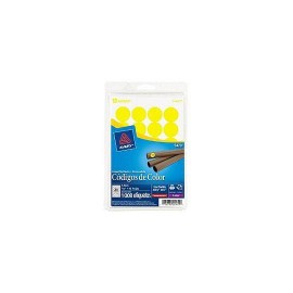 ETIQUETAS CIRCULARES AMARILLAS AVERY 5470 DE 1.9 CM DIAMETRO 1 PAQUETE