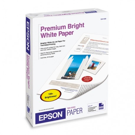 PAPEL EXTRABLANCO BLANCO CARTA EPSON GRAMAJE 95 GRS BLANCURA 8.5 X 11 PULGADAS 1 PAQUETE CON 500 HOJAS