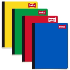 CUADERNO COLEGIAL CUADRO CHICO SCRIBE DE 100 HOJAS PASTA SEMI RIGIDA TIPO COSIDO 1 PIEZA