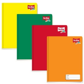 CUADERNO COLEGIAL CUADRO GRANDE SCRIBE DE 100 HOJAS PASTA SEMI RIGIDA TIPO COSIDO 1 PIEZA