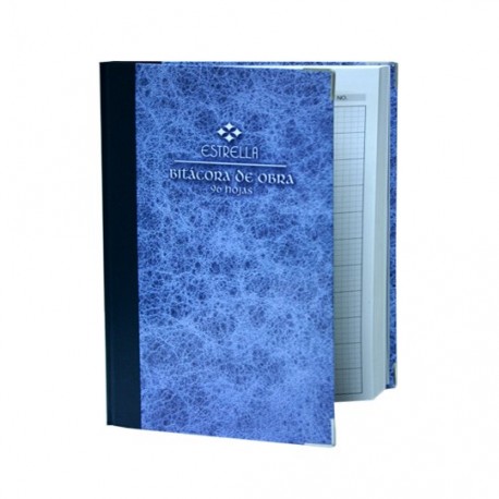 LIBRO FLORETE FORMA FRANCESA CUADRO GRANDE ESTRELLA DE 96 HOJAS PASTA CARTERA DE CARTON TIPO COSIDO 1 PIEZA