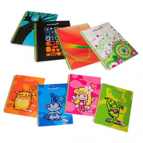 CUADERNO PROFESIONAL CUADRO GRANDE ESTRELLA DE 100 HOJAS PASTA DURA TIPO DOBLE 1 PIEZA