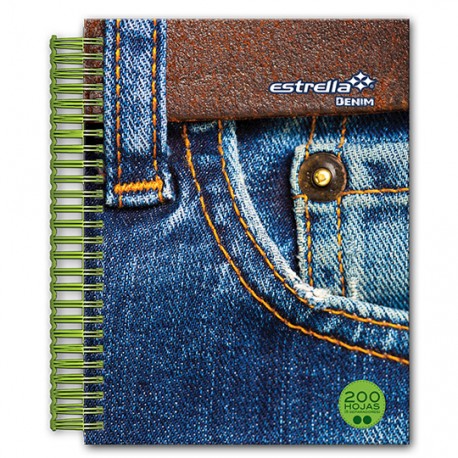 CUADERNO PROFESIONAL CUADRO CHICO ESTRELLA DE 200 HOJAS PASTA DURA TIPO DOBLE 1 PIEZA