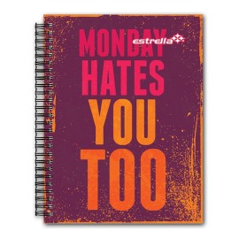 CUADERNO PROFESIONAL CUADRO GRANDE ESTRELLA DE 90 HOJAS PASTA DURA TIPO DOBLE 1 PIEZA