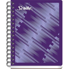 CUADERNO FORMA FRANCESA CUADRO CHICO SCRIBE DE 100 HOJAS PASTA SEMI RIGIDA TIPO METALICO 1 PIEZA