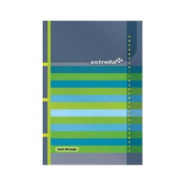 LIBRETA FORMA FRANCESA RAYA CON INDICE ESTRELLA DE 96 HOJAS PASTA DURA TIPO PEGADO 1 PIEZA