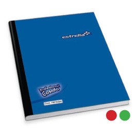 CUADERNO PROFESIONAL CUADRO CHICO ESTRELLA DE 100 HOJAS PASTA DURA TIPO COSIDO 1 PIEZA