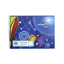 CUADERNO FORMA ITALIANA CUADRO GRANDE ESTRELLA DE 100 HOJAS PASTA CARTONCILLO TIPO ESPIRAL 1 PIEZA