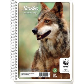 CUADERNO FORMA FRANCESA CUADRO CHICO SCRIBE DE 100 HOJAS PASTA SEMI RIGIDA TIPO ESPIRAL CONTINUO 1 PIEZA