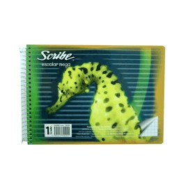 CUADERNO FORMA ITALIANA CUADRO CHICO SCRIBE DE 100 HOJAS PASTA SEMI RIGIDA TIPO ESPIRAL CONTINUO 1 PIEZA
