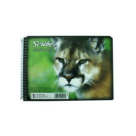 CUADERNO FORMA ITALIANA CUADRO GRANDE SCRIBE DE 100 HOJAS PASTA SEMI RIGIDA TIPO ESPIRAL CONTINUO 1 PIEZA