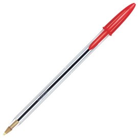 BOLIGRAFO BIC CRISTAL COLOR ROJO DE PUNTO MEDIANO 1.0 MM TIPO DE BARRIL HEXAGONAL 1 PIEZA