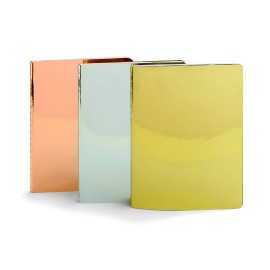 CUADERNO MINI BOOK BLANCO JUST MUSTARD DE 100 HOJAS DURA TIPO ENGRAPADO 3 PIEZAS