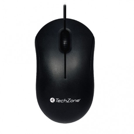 MOUSE ALAMBRICO TECHZONE TZMOU01 CONEXION USB COLOR NEGRO