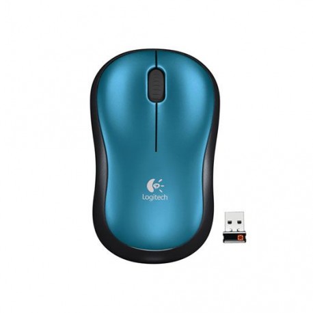MOUSE INALAMBRICO LOGITECH M185 CONEXION USB COLOR AZUL